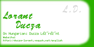lorant ducza business card